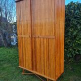 Rattan marquetry cabinet