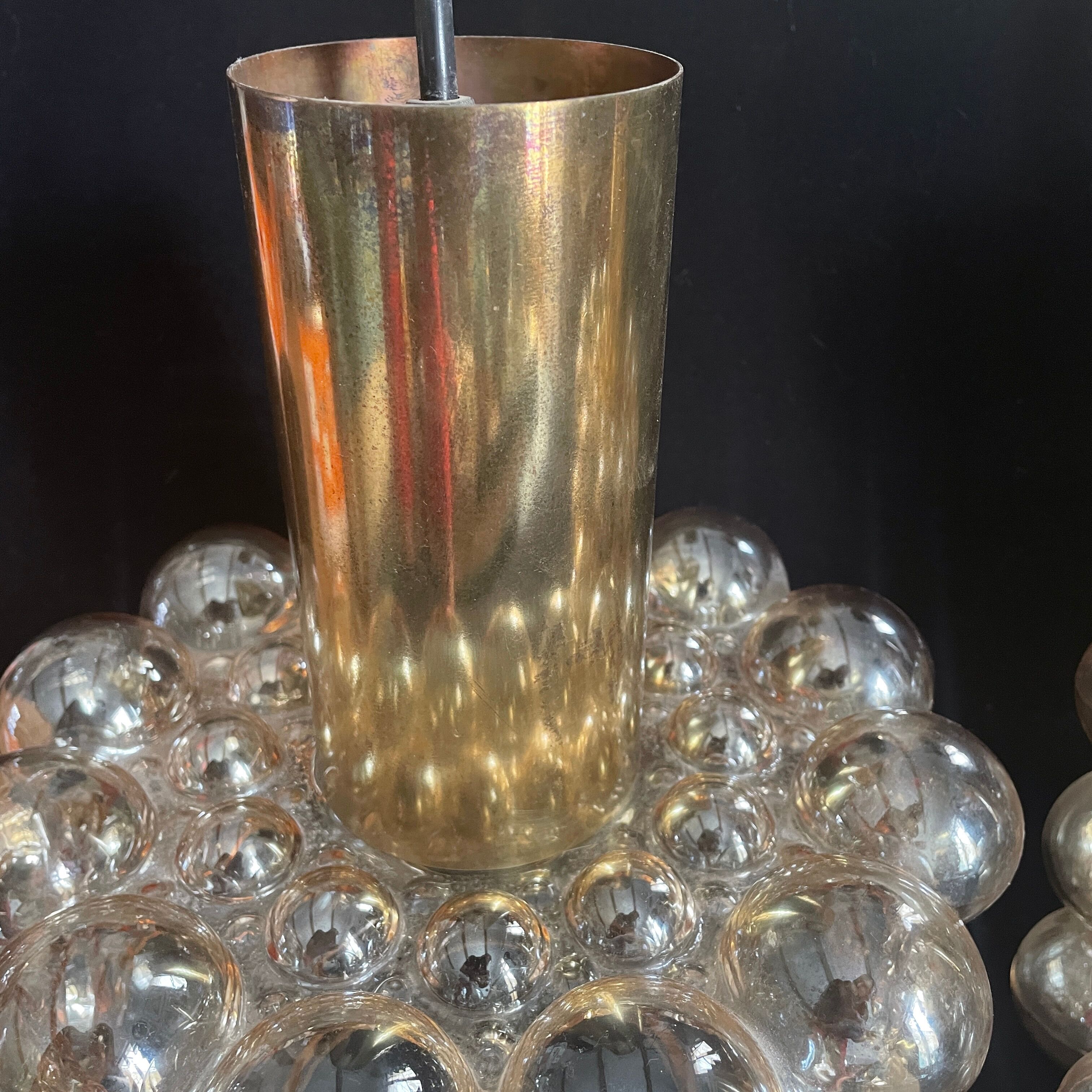 suspension bubble Helena Tynell Limburg glass lamp 1970 design