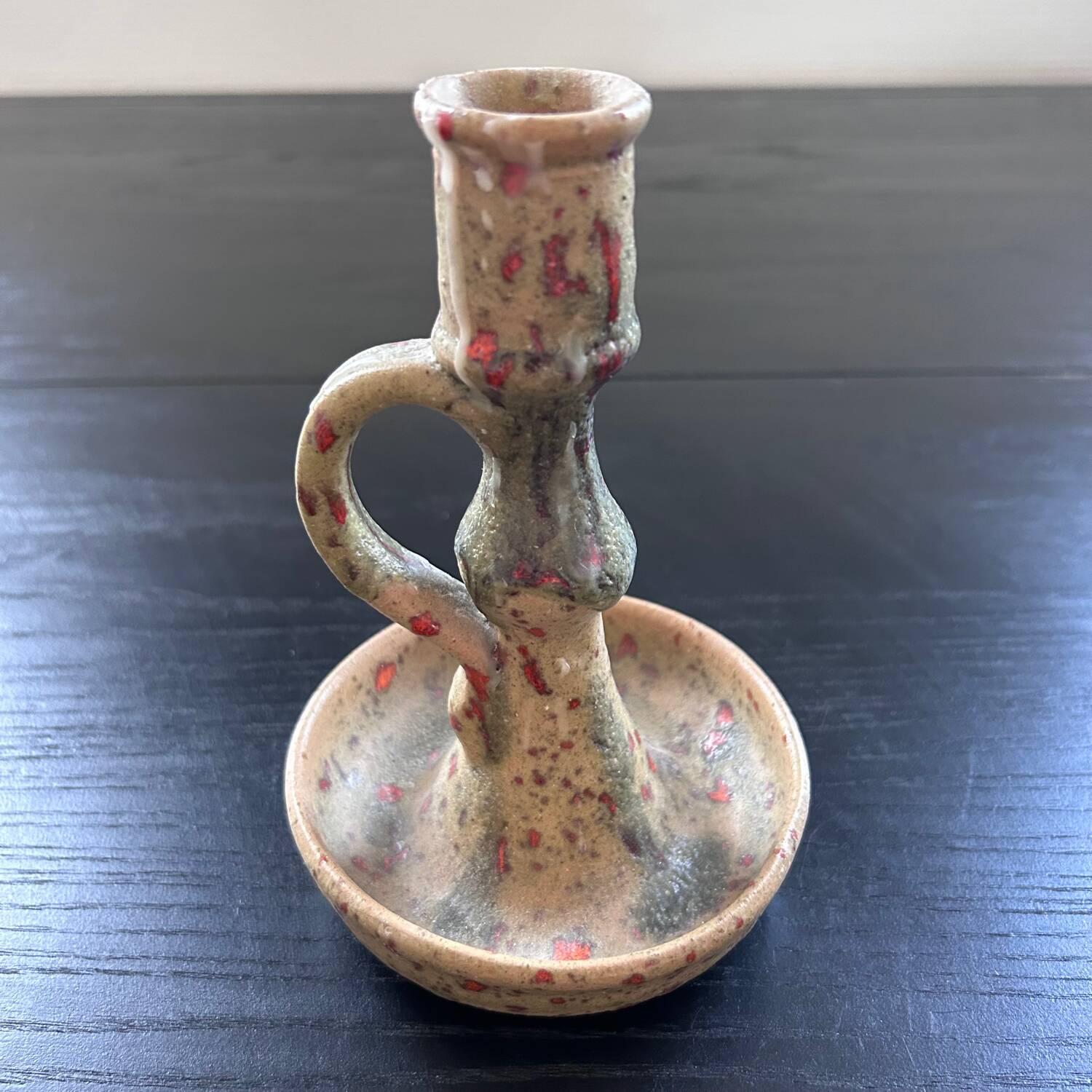 Pyrite stoneware candle holder