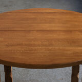 Extendable round dining table in oak, Denmark, 1970’s