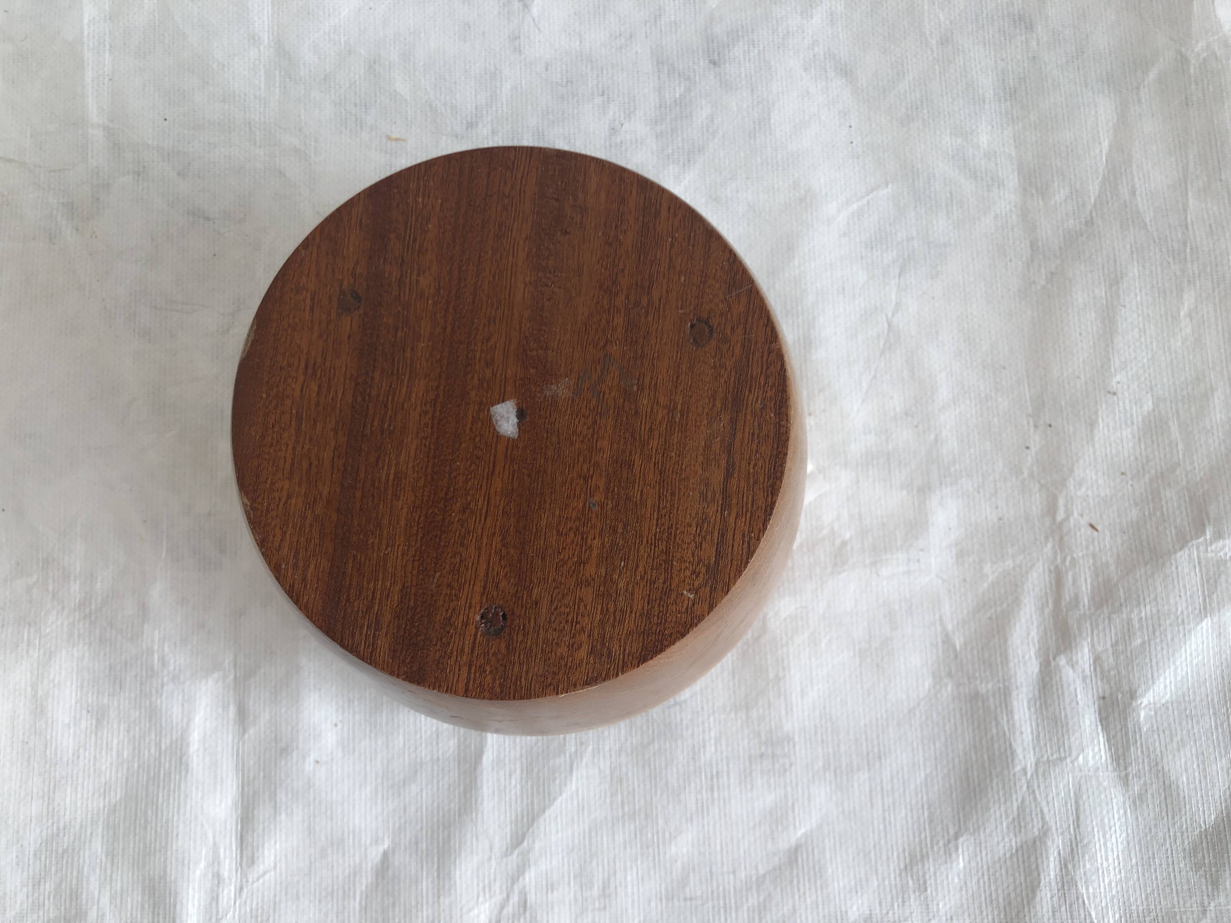 Vintage teak and birch bowl