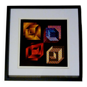 Tableau Vintage Art Optique - victor