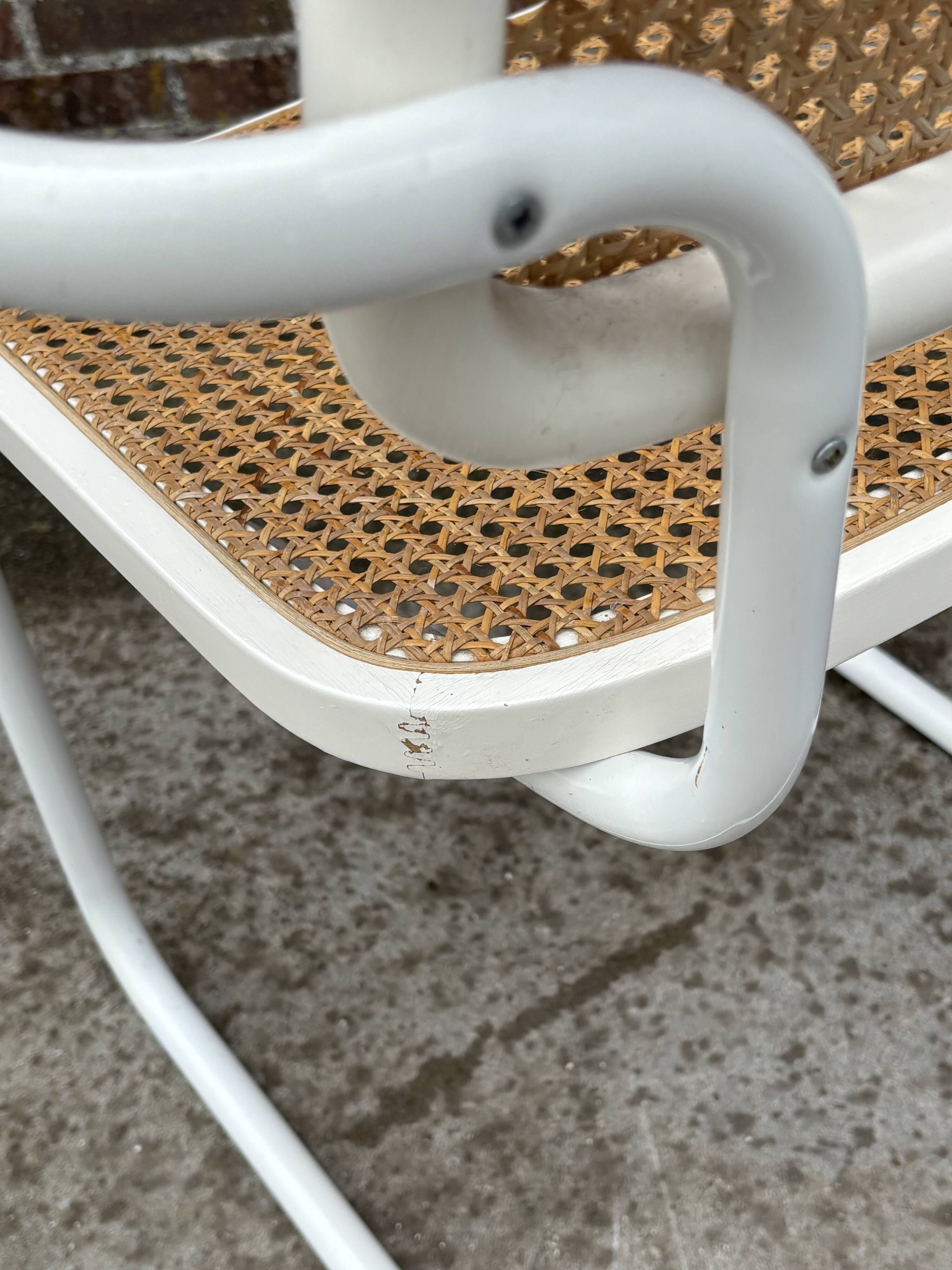 Set of 4 Cesca chairs model B64 with armrests Cesca Marcel breuer design