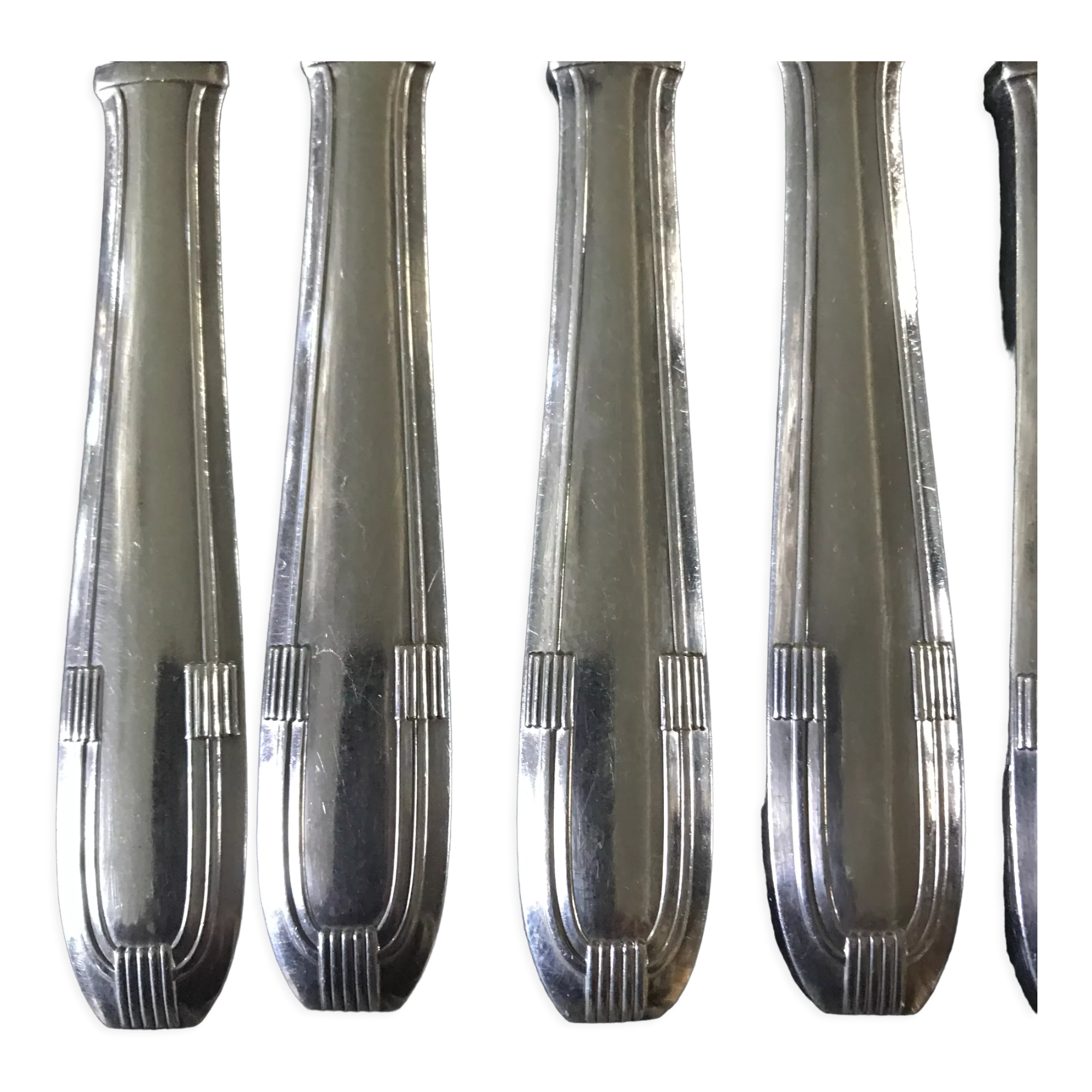 Pop-up Christmas 2022 Set of 6 cutlery in silver metal mid-XXth