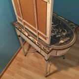 Coiffeuse de princesse vintage année 1960 de style baroque louis XVI