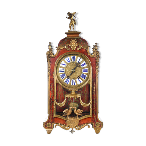 Horloge mécanique en bois marqueté