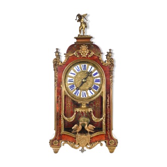 Horloge mécanique en bois marqueté