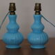 Pair of feet of lamps opaline Chattard