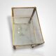 Jacques Quinet for Broncz, wheeled cart in bronze and glass, 20th century.