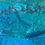 Tableau "Reflets dans l'eau" HST de 1942 par Marcelle GUETTA-FATTAL (1922-2009)