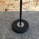 Old Ashtray On Foot Metal Black + Ashtray Chrome 70s Vintage