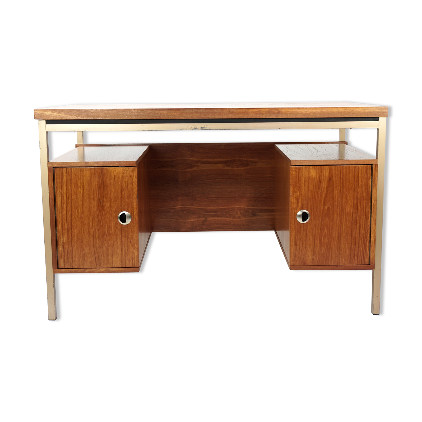 Teak and metal desk 50s