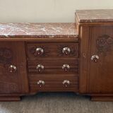 Art Deco sideboard in wood and marble