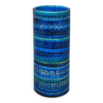 Vase par Aldo Londi pour Bitossi « Blue Rimini Collection » 1960
