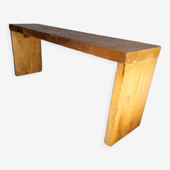 Banc bois massif ancien patiné 120cm