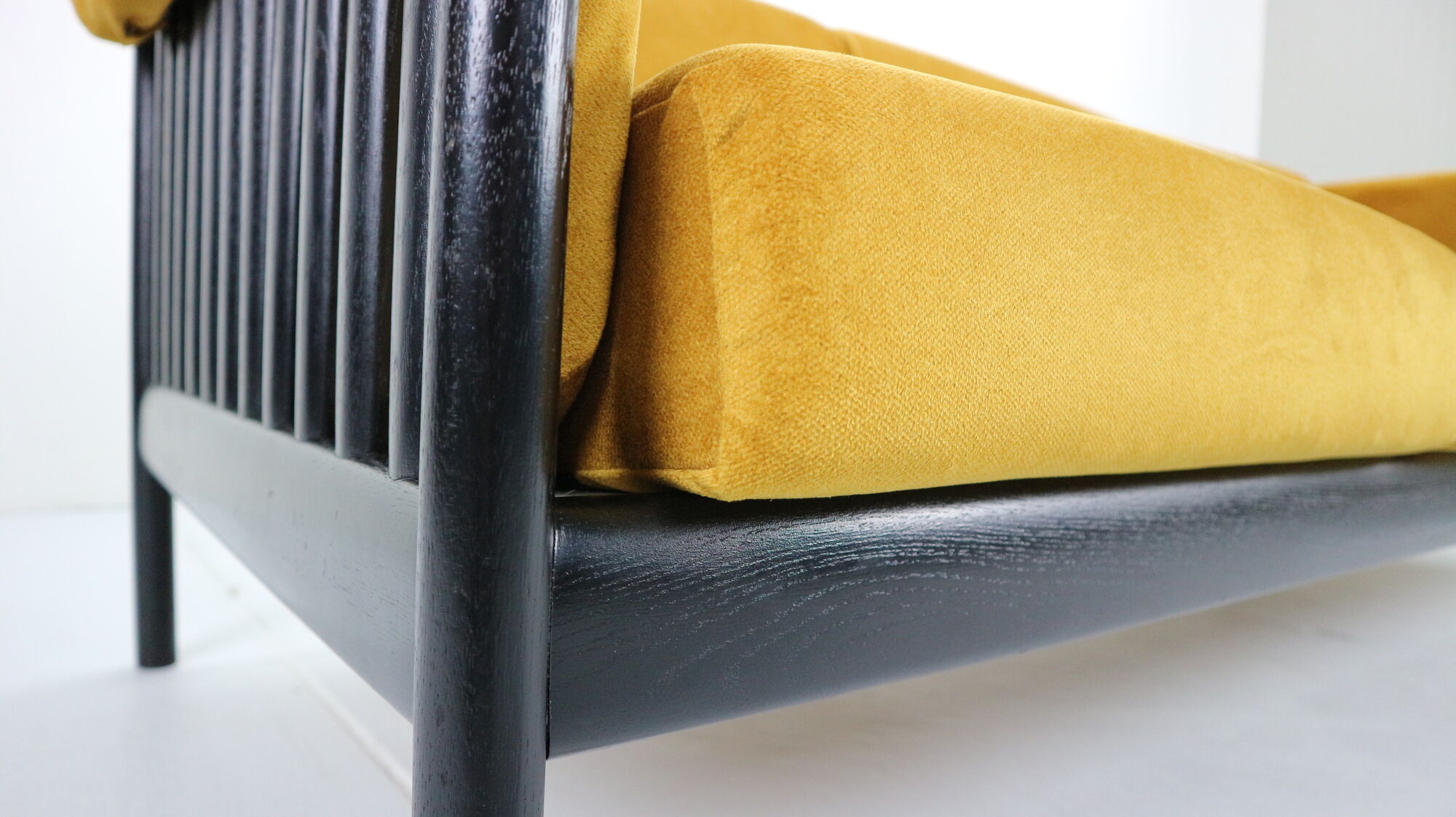 Mid-Century Modern Sofa in Yellow Velvet by Johannes Andersen, 1960s, Denmark