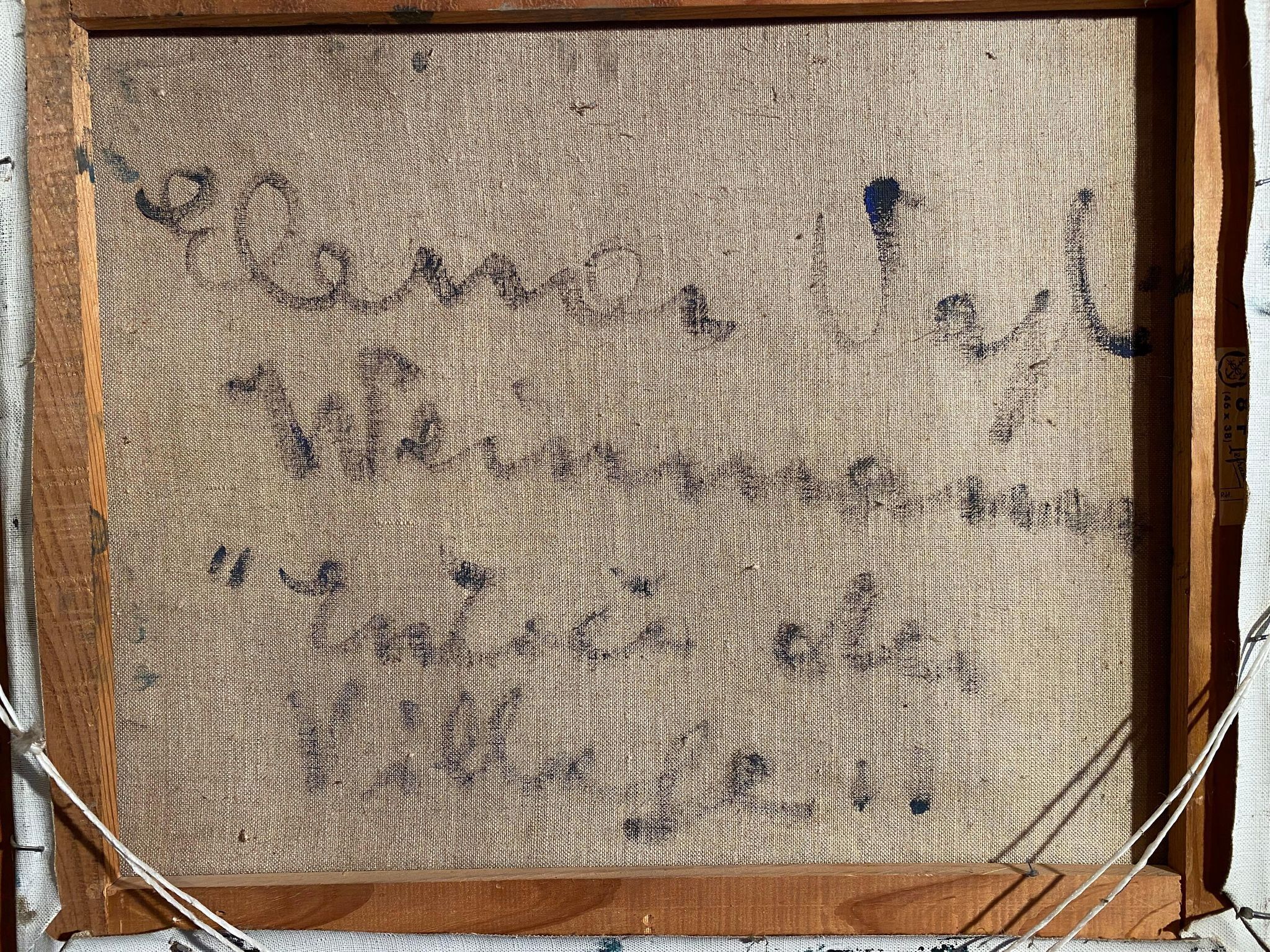 Oil on canvas with a knife signed Elemer Vagh Weinmann "Entrance to the Village"