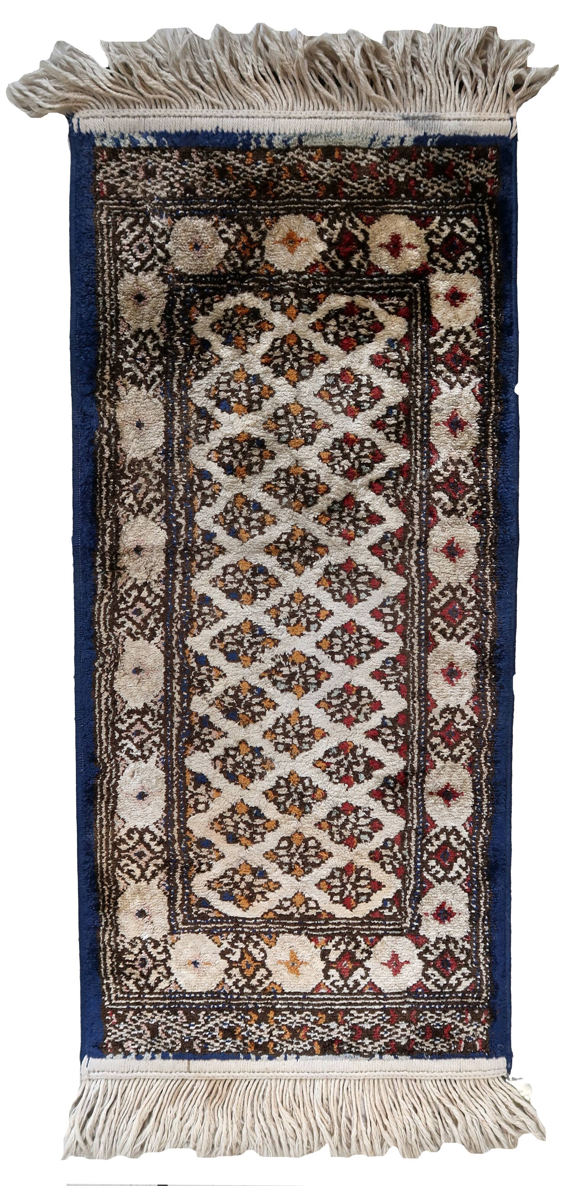 Tapis vintage en soie fait main Sivas 30cm x 66cm - 1C1011
