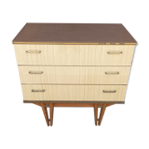 Commode meuble chiffonnier en bois scandinave vintage