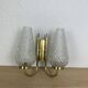 1950s brass and tulip Bubble wall lamp
