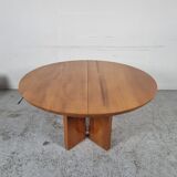 Elm dining table by Luigi Gorgoni, 80s