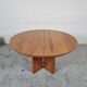 Table à manger en orme de Luigi Gorgoni années 80