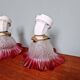 Pair of porcelain and scalloped glass wall sconces, 1920s-30s