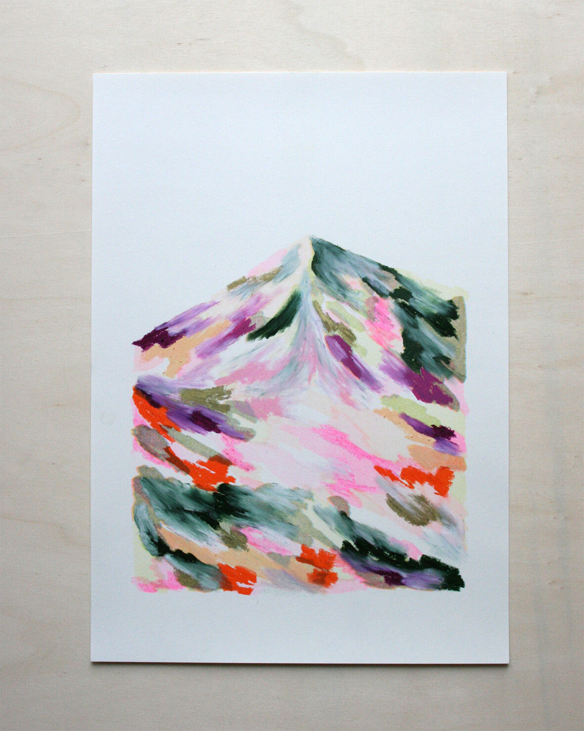 Summer Mountain - Risographie & Pastel