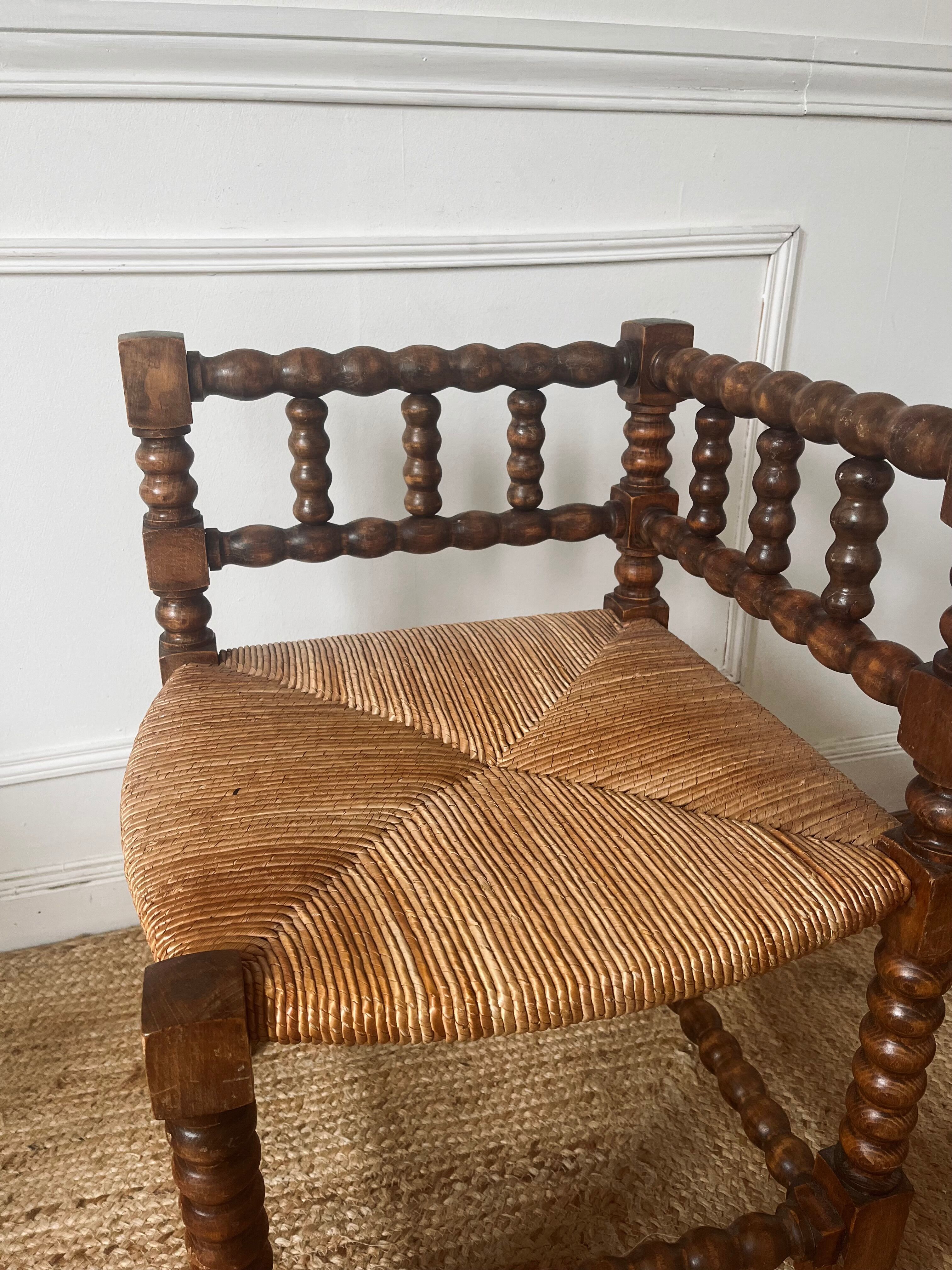 Fireplace bobbin chair