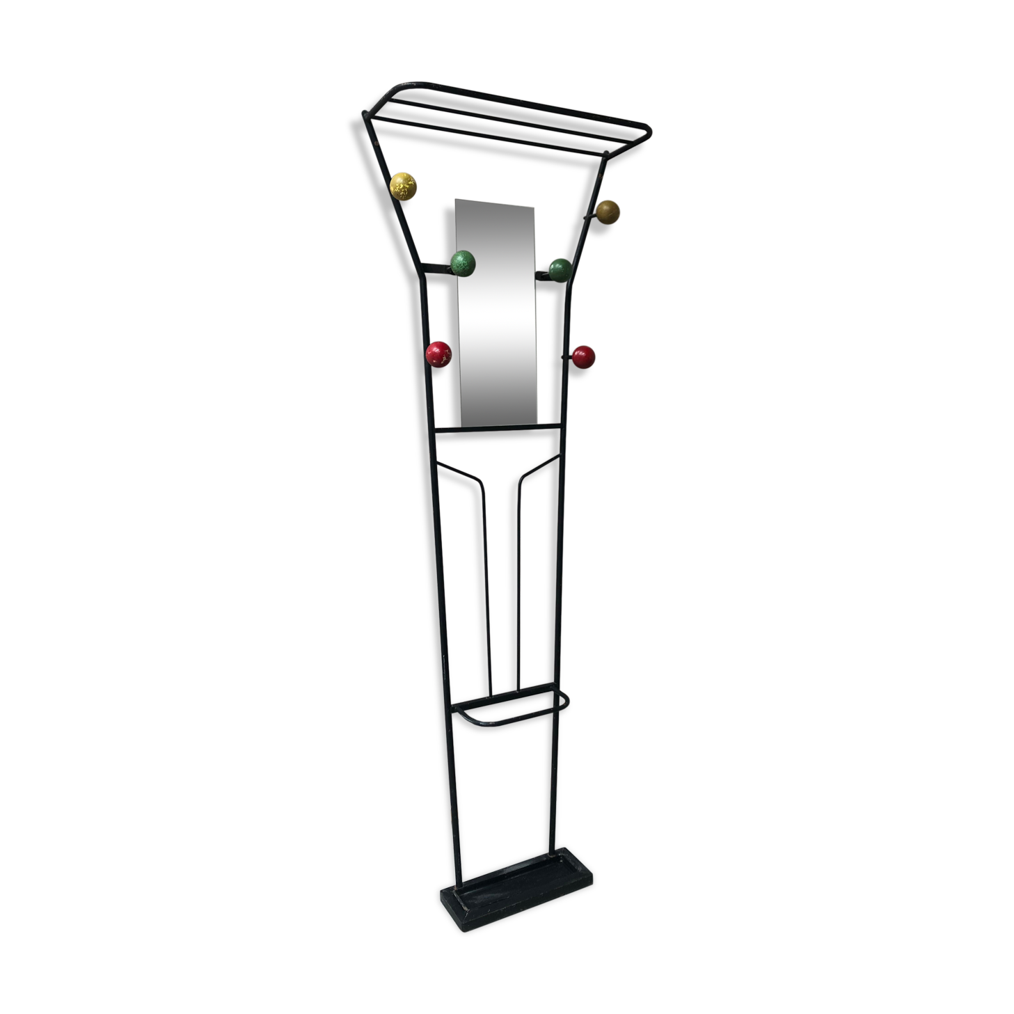 Wall rack on vintage stand 50s