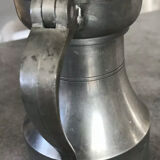 Antique pitcher with shoulder in fine punched tin finish pcorn