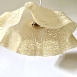 Suspension drapée verre de Clichy jaune beige