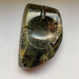 Cendrier vintage en malachite tons vert fonce