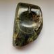 Vintage malachite ashtray in dark green tones