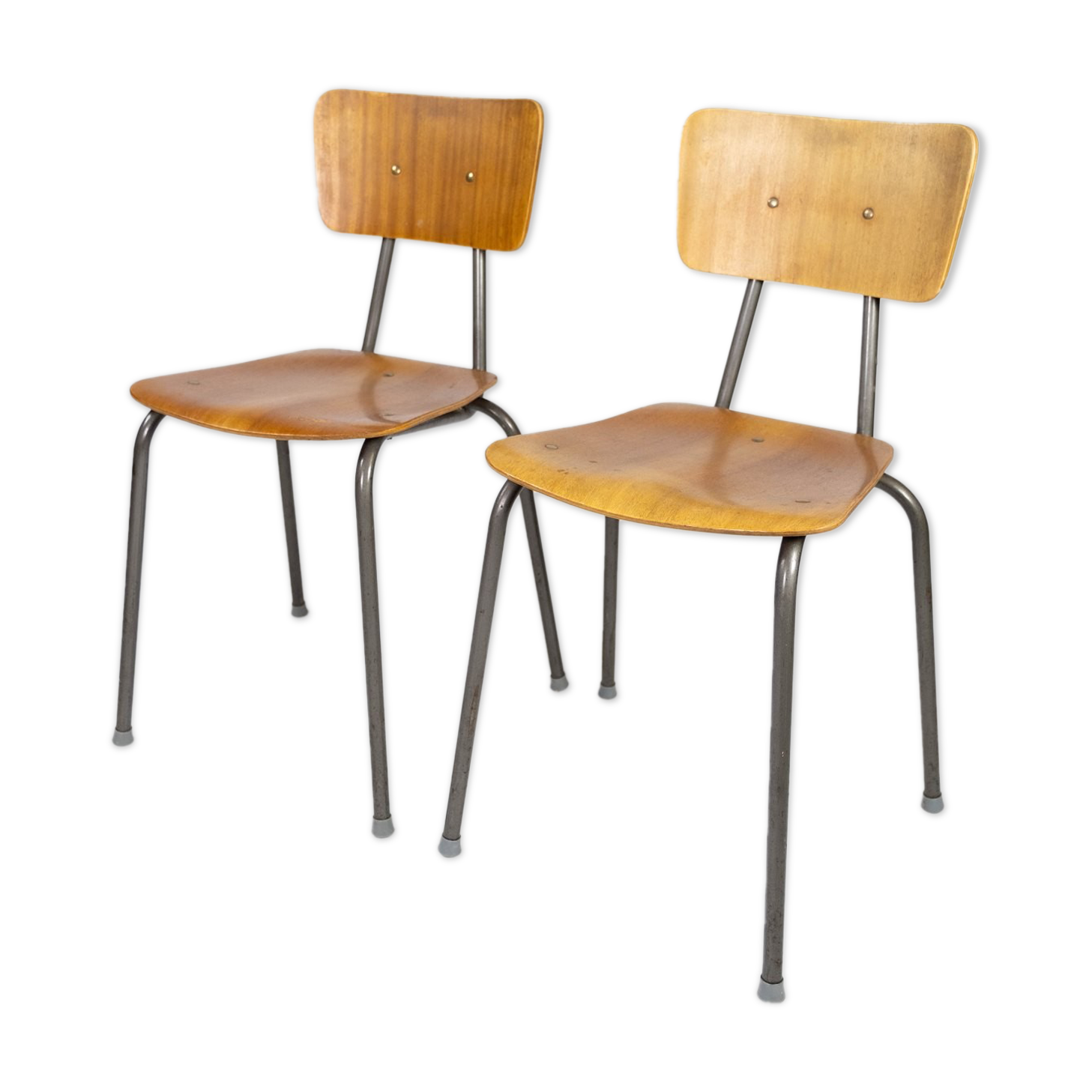 Set of two danish design teak office chairs