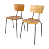 Set de deux chaises de bureau en teck de design danois