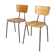 Set de deux chaises de bureau en teck de design danois