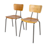 Set de deux chaises de bureau en teck de design danois