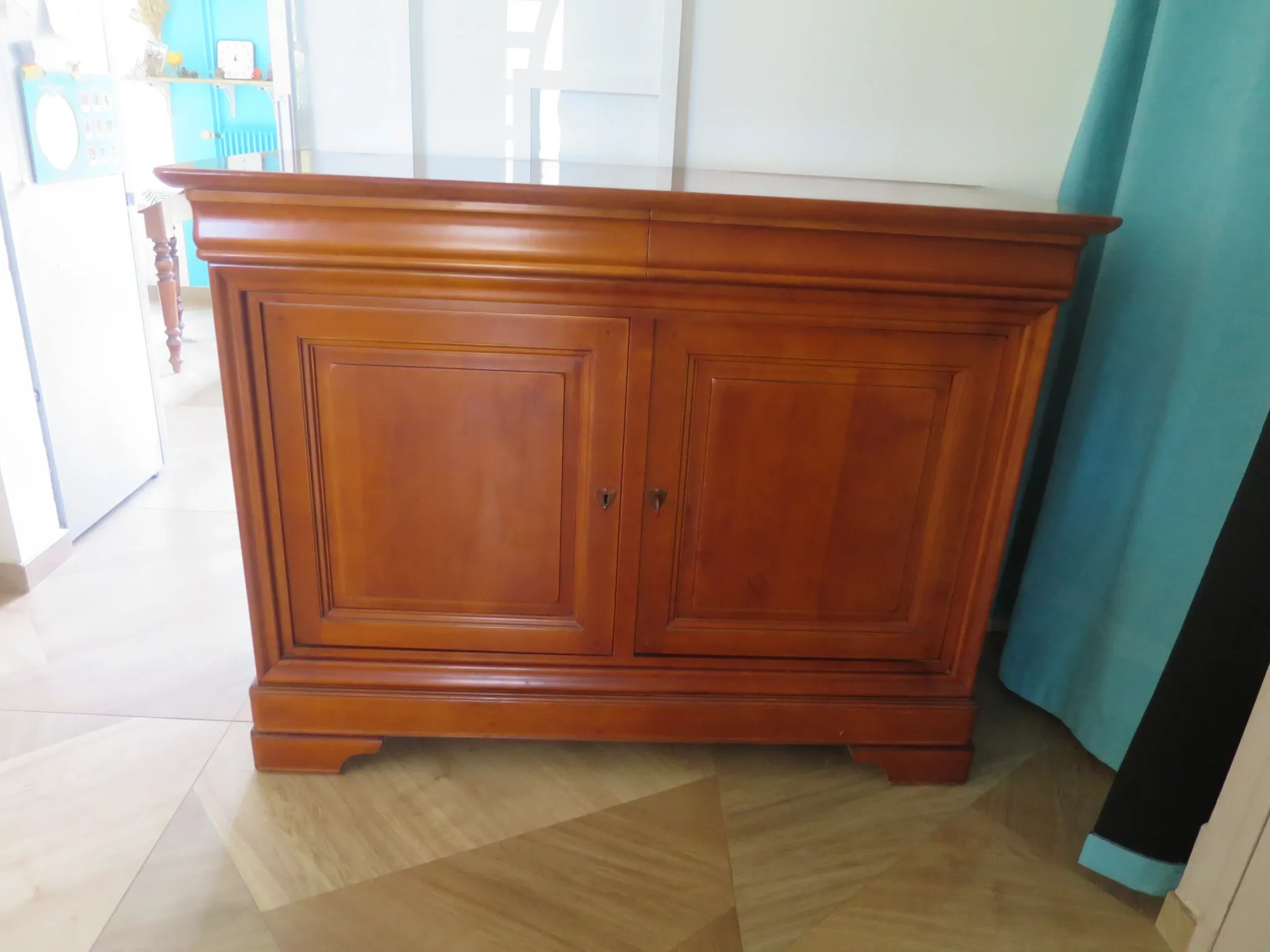 Louis Philippe buffet - 2 drawers - 2 doors - cherry wood - solid wood - dowelled