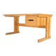 Retro Vintage Danish Pine Single Pedestal Writing Office Desk Mid Century 1970s