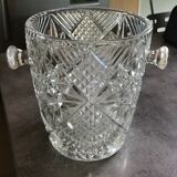Champagne bucket in glass or crystal called bohemian