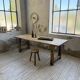 Table de ferme travail pin 1950 220cm