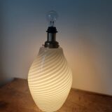 Striated Murano glass lamp, 1970s