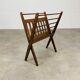 Porte revue scandinave pliant bois années 60