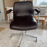 Architect's chair in leather – limited edition 13/98 – 1970s