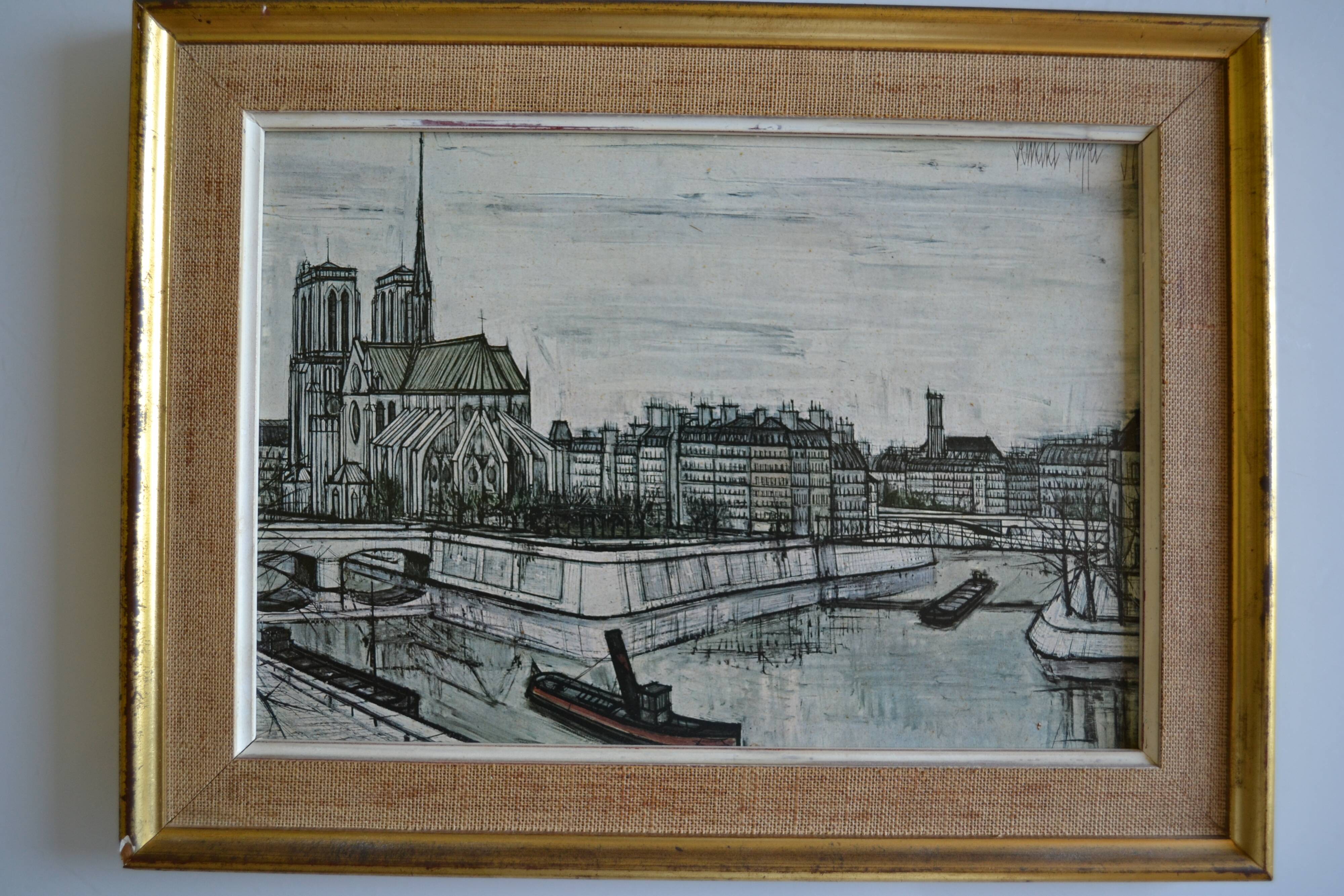 Notre Dame de Paris by Bernard Buffet 1957 framed art print