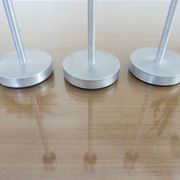 Series of 3 Scandinavian candle holders, minimalist, in 70s aluminum