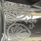St. louis partie de service à bière art nouveau cristal soufflé et gravé