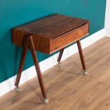 Table de couture danoise en palissandre par Severin Hansen pour Haslev Moelsnedkeri Table d'appoint Lampe Table