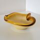 Empty pocket vintage yellow Murano glass bowl